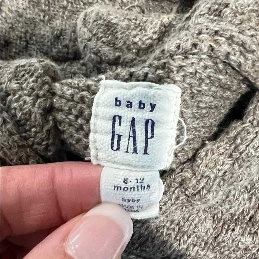 Baby Gap Adorable Brown Bear Hooded Cardigan Sz 6-12 months